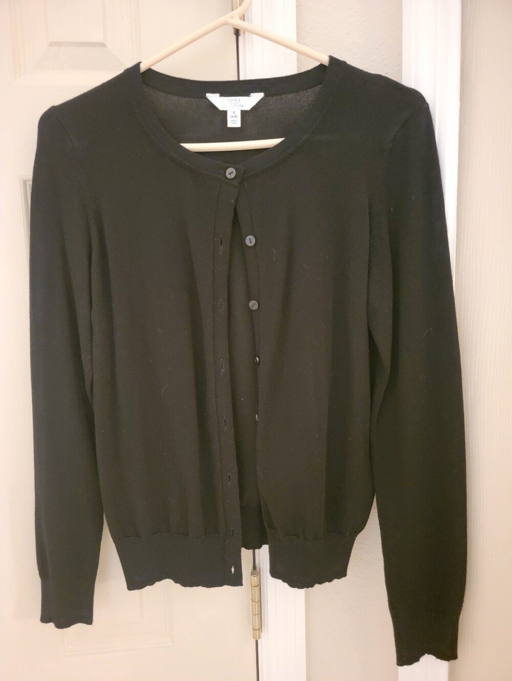 Classic Black Women's Button-Up Sweater